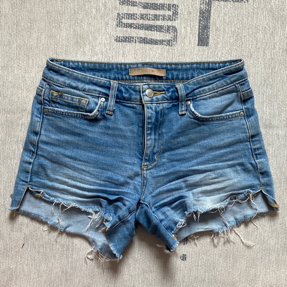 Joe's Jeans Light Blue Distressed Jean Shorts